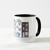 Tasse avec des maisons urbaines (Devant droit)