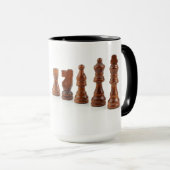 Tasse avec des pièces d'échecs (Devant droit)