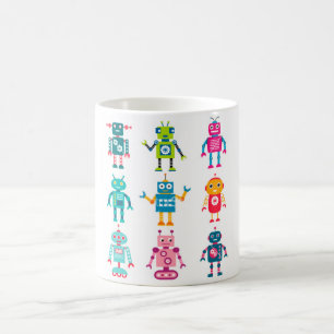 Tasse avec des robots