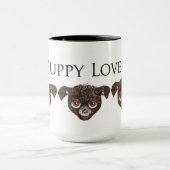 Tasse avec des visages de chiot (Centre)