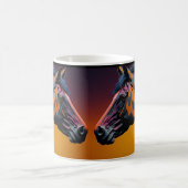 Tasse avec design de cheval, œuvre d'art rustique (Centre)