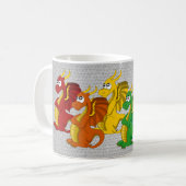 Tasse avec dessin animé de dragon (Devant gauche)