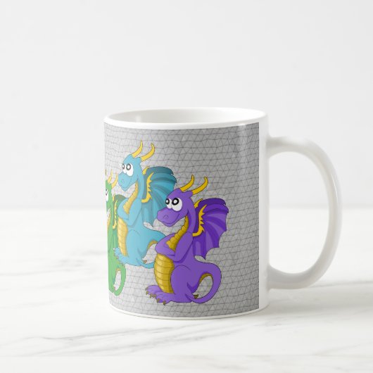 Tasse avec dessin animé de dragon (Droite)