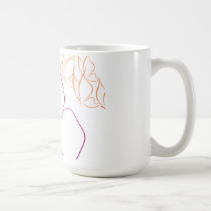 Tasse avec dessin minimaliste de papillon en ligne