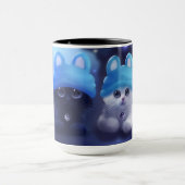 tasse avec deux chats là-dessus (Centre)