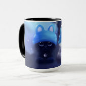 tasse avec deux chats là-dessus (Devant gauche)