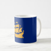 Tasse avec drapeau de la ville de Québec, Canada (Devant droit)