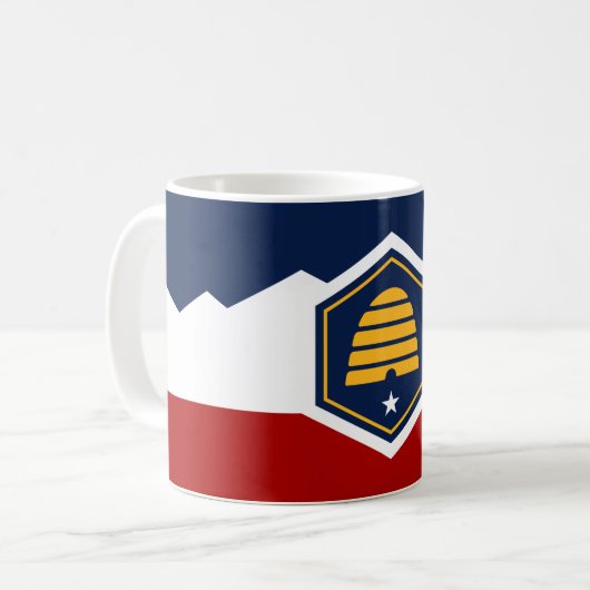 Tasse avec drapeau de l'Utah, États-Unis (Devant gauche)