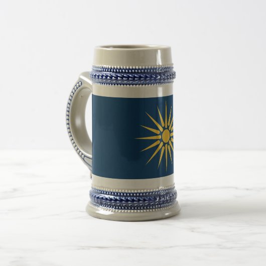 Tasse avec drapeau de Macédoine, Grèce (Devant gauche)