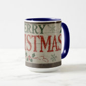 tasse avec écriture de Noël (Devant droit)
