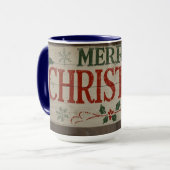 tasse avec écriture de Noël (Devant gauche)