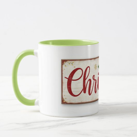 tasse avec écriture de noël (Gauche)