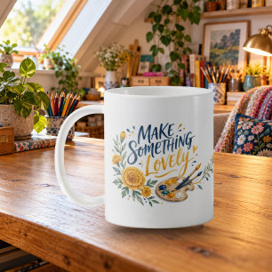 Tasse avec écriture pinceau Faire Quelque Chose d'