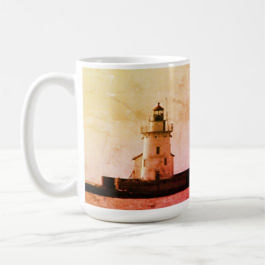Tasse avec effet de photo de phare (Gauche)
