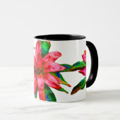 Tasse avec fleur de Bromélia rouge (Devant droit)