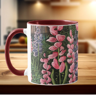 Tasse avec fleurs sauvages, œuvre d'art originale