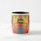 Tasse avec fond abstrait et portrait de Terrier de (Centre)