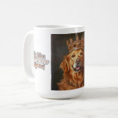 Tasse avec Golden Retriever portant une couronne (Devant gauche)