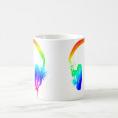 Tasse avec graphique de pochoir arc-en-ciel pour c (Centre)
