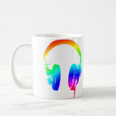 Tasse avec graphique de pochoir arc-en-ciel pour c (Gauche)