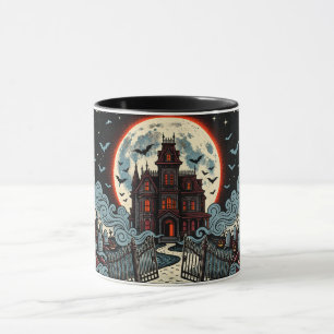 Tasse avec illustration de la Maison Hantée