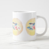 Tasse avec image de café et beignets (Droite)