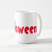 Tasse avec impression de texte Halloween Nuit effr (Devant droit)