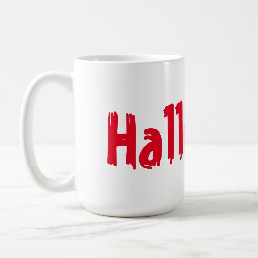 Tasse avec impression de texte Halloween Nuit effr (Gauche)