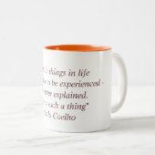 Tasse avec la citation de Paulo Coelho (Devant droit)