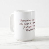Tasse avec la citation de Paulo Coelho (Devant gauche)