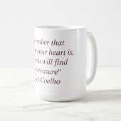 Tasse avec la citation de Paulo Coelho (Devant droit)