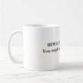 Tasse avec l'avertissement d'auteur (Gauche)