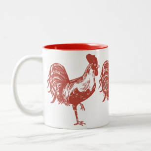 Tasse avec le coq rouge