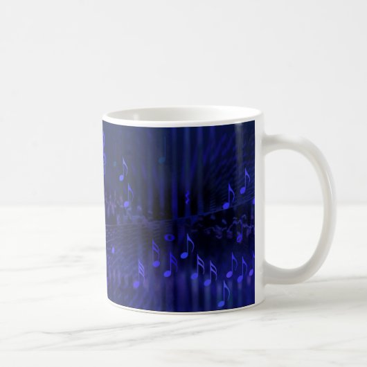 Tasse avec le décor musical d'art numérique - (Droite)