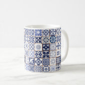 Tasse avec le motif portugais de tuiles - Azulejos (Devant droit)