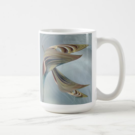 tasse avec le résumé des fleurs tropicales (Droite)