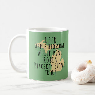 Tasse avec les symboles de l'État du Michigan