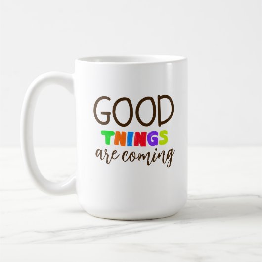 Tasse avec lettrage main moderne positif (Gauche)