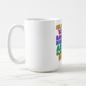 Tasse avec lettres bulles arc-en-ciel des dunes de (Gauche)