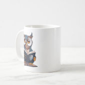 tasse avec livre lecture conception de chouette (Devant gauche)