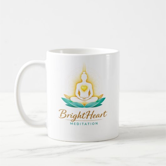 Tasse avec logo de méditation Female Brightheart (Gauche)