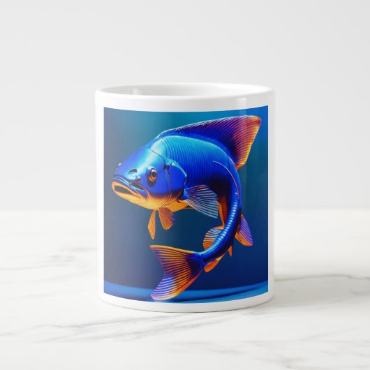 Tasse avec logo de poisson | Design aquatique mign (Devant)