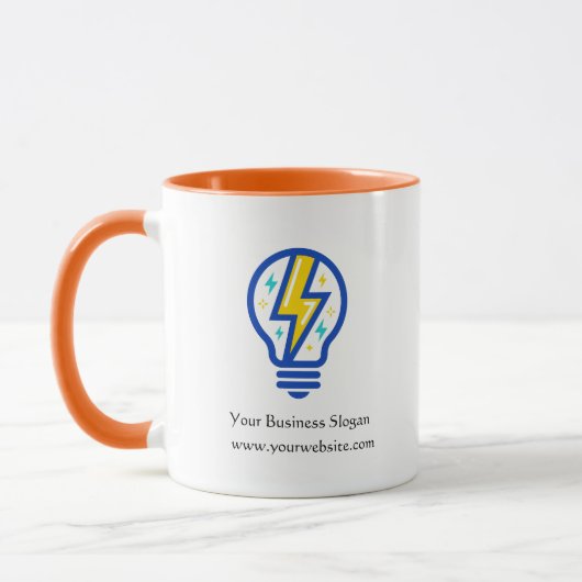 Tasse avec logo d'entreprise électrique (Gauche)