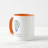 Tasse avec logo d'entreprise électrique (Devant gauche)