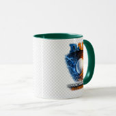 Tasse avec Logo Golf Dad Shield – Chargé pour le j (Devant droit)