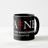 tasse avec logo HWA-NE, noir 6/25 (Devant droit)