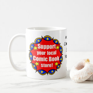 Tasse avec logo « Soutenez votre librairie de band