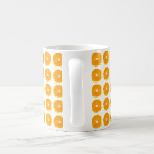Tasse avec motif oranges (Poignée)