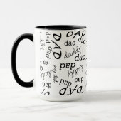 Tasse avec motif typographique Papa (Gauche)