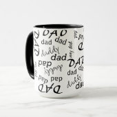 Tasse avec motif typographique Papa (Devant gauche)